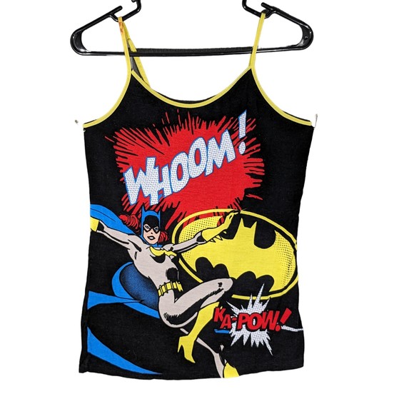DC Comics Tops - DC Comics Black Retro Bat Woman Spaghetti Strap Tank Top Women's Size XL